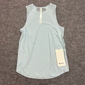 Lululemon Sculpt Tank Mesh Panels PWBE Powder Light Blue Size 0